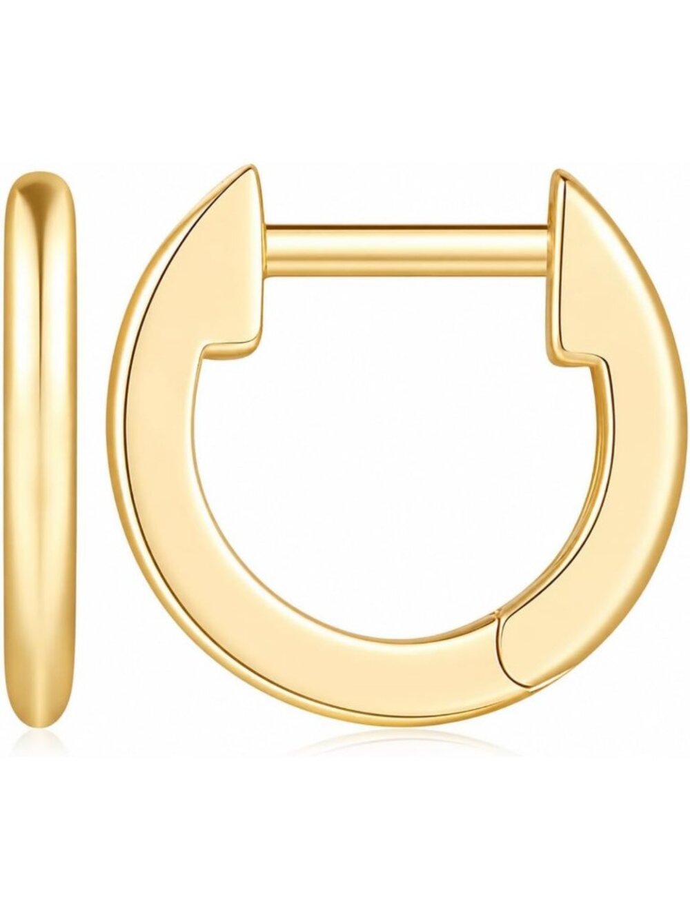14K Gold Small Huggie Hoop Earrings for Women, Minimalist Chic Jewelry, Everyday